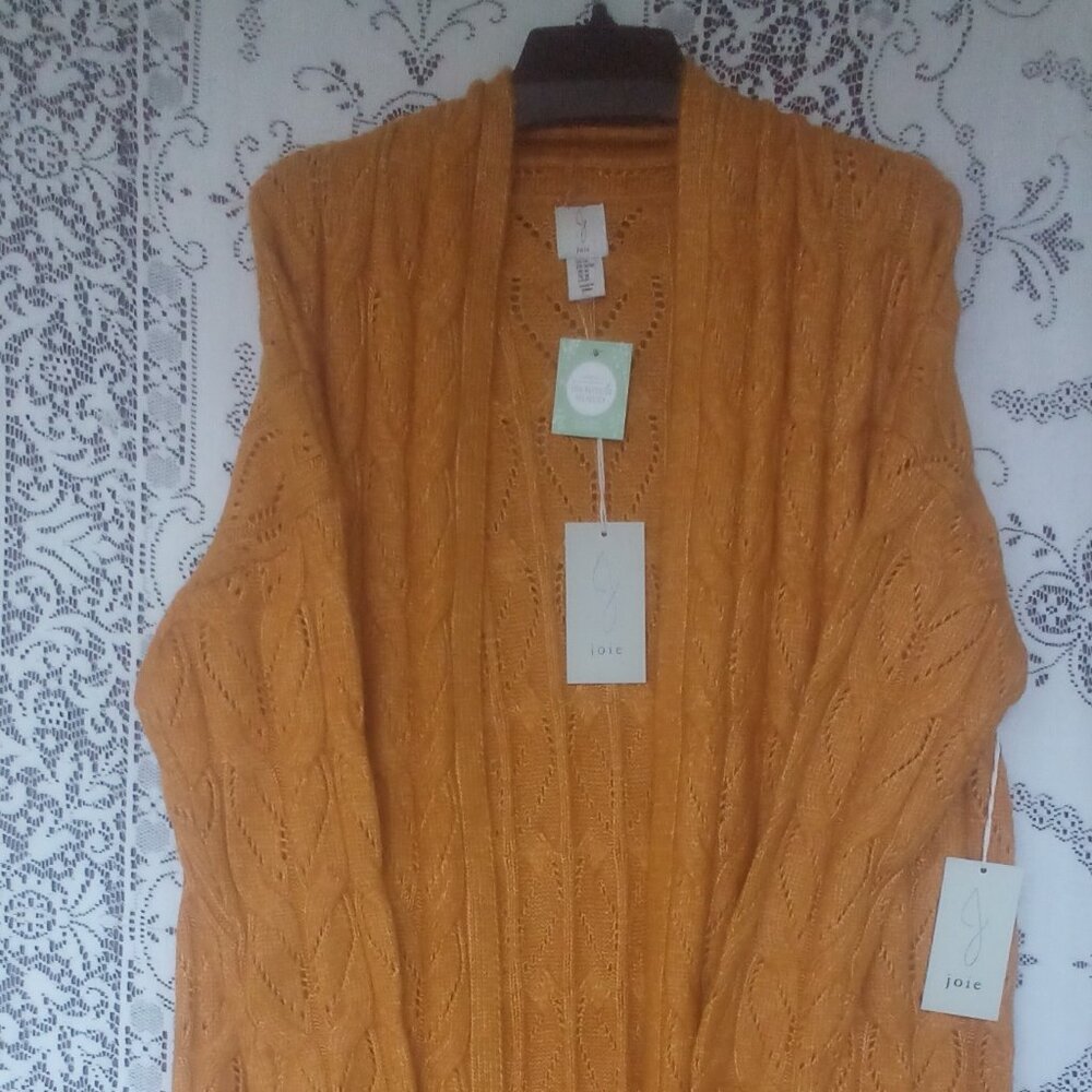 Joie Cardigan Crocheted Sweater Duster Autumn Size: M NWT
